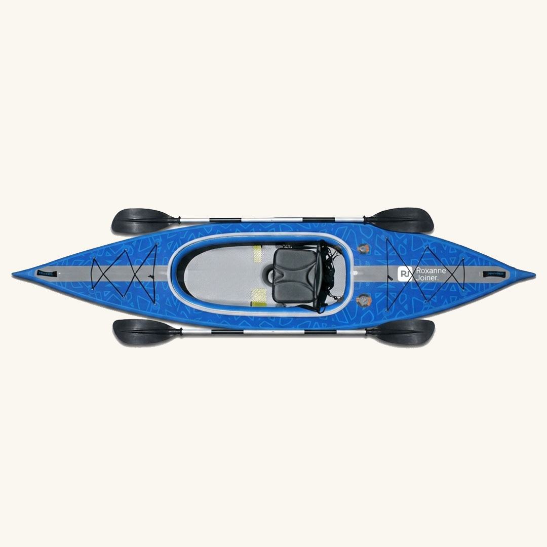 Roxanne Joiner SF AirVolution Inflatable Drop-Stitch Kayak (Blue/Gray)